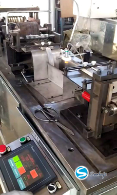 Serrated Automotive Radiator Fin Forming Machine With 380V 50HZ Power Supply Maximum Cut Off