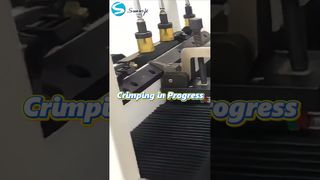 Полуавтоматическая машина для обжима бака радиатора ⚙️ Заводское производство#радиатор#машина#заводскойпроцесс